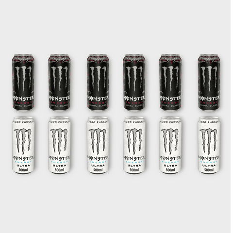 Monster Energy Mix – Ultra Black & Ultra White 0,5l | Zuckerfrei | Energy Drink Duo