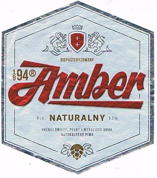 Amber Naturalny 0,5l - Bier pasteurisiertes Lager aus Polen mit 5,7% Vol.
