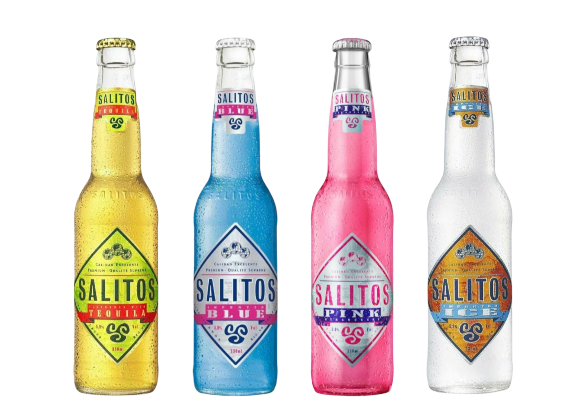 Salitos Mix 0,33l - Original Tequila - Blue - Pink  & Ice