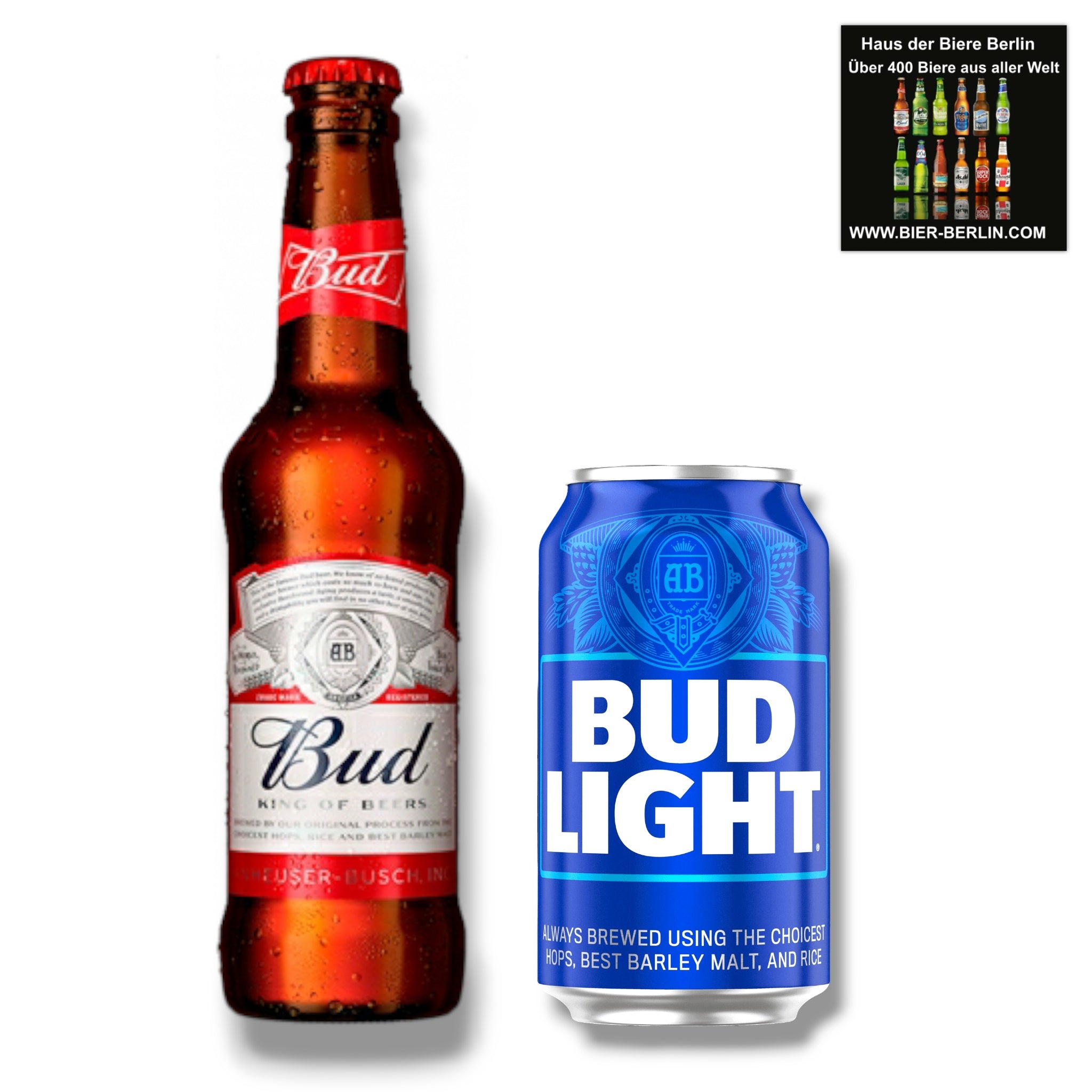 Bud Bier 0,33l & Bud Light 0,35l- King of Beer USA Mix