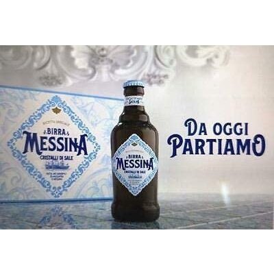Birra Messina Cristalli di Sale 0,33 l-  Italienisches Bier mit einer Prise Meersalz aus Sizilien 5% Vol. - MHD Sonderpreis