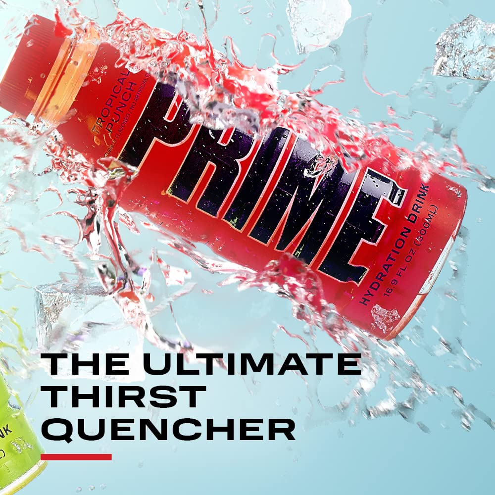 Prime Hydration Drink - Tropical Punch 500ml- Sportdrink von Logan Paul & KSI-Koffeinfrei
