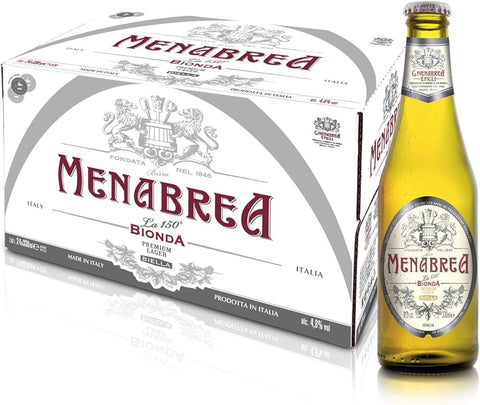 Birra Menabrea Bionda 0,33l – Premium Lager aus Italien mit 4,8% Vol.