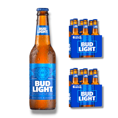 12 Flaschen Bud Light 355 ml – leichtes, süffiges Bier in kompakter Vorratsbox