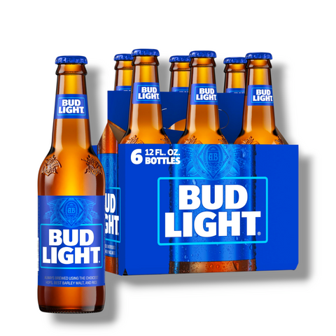6er-Pack Bud Light 355 ml – amerikanisch inspiriertes Lagerbier im praktischen Flaschenträger