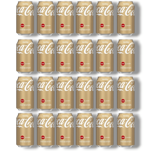 Coca-Cola Vanilla 24er-Pack – Große Vorratspackung mit 24 Dosen Vanille-Cola, perfekt für jeden Anlass