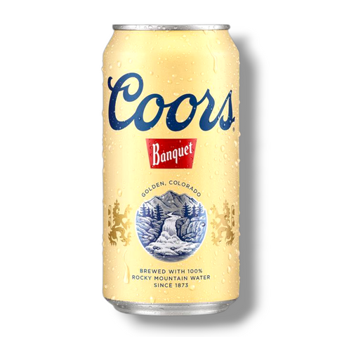 Einzelne Dose Coors Banquet 12oz – amerikanisches Lagerbier in ikonischer goldener Dose