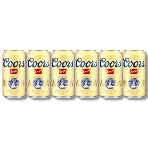 Sechserpack Coors Banquet – original amerikanisches Bier in 12oz Dosen