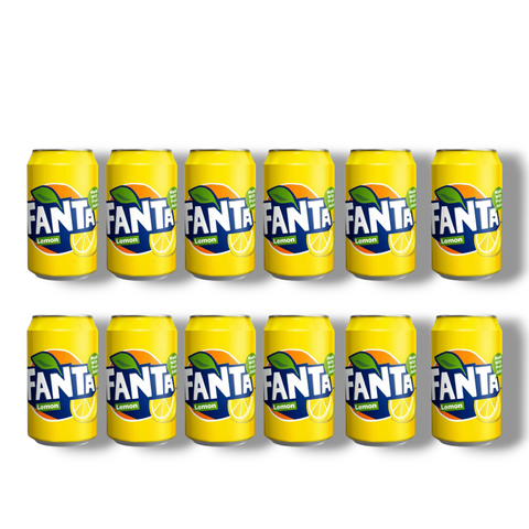 12er-Pack Fanta Lemon – zitronige Erfrischung in 12 Dosen, internationale Fanta-Variante