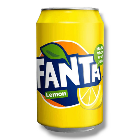 Fanta Lemon 330ml Einzeldose – zitronige Limonade, erfrischend und koffeinfrei, Importware