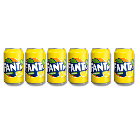 Fanta Lemon 6er-Pack – 6 spritzige Zitronenlimonaden à 330ml, ideal für Sommer & Vorrat