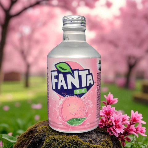 Fanta White Peach – Erfrischendes Pfirsich-Getränk in der 300 ml Aluminiumflasche aus Japan