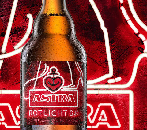 Astra Rotlicht Bier 0,33l - Das Bier aus dem Hamburger Kiez mit 6% Vol.