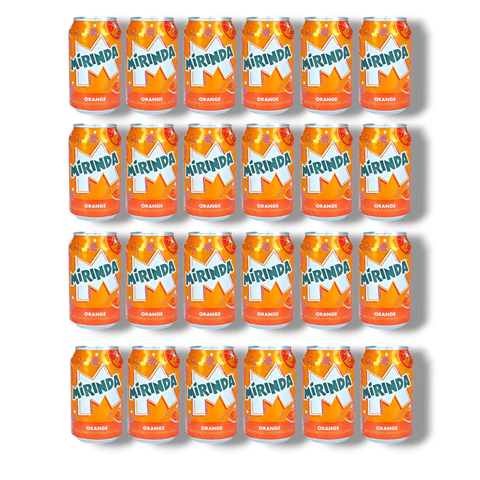 Mirinda Orange 24er-Pack – große Vorratsbox mit fruchtiger Orangenlimonade in Dosen