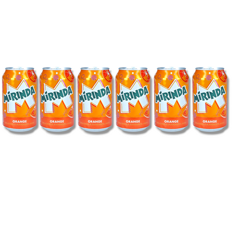 Mirinda Orange 6er-Pack – 6 Dosen mit spritziger Orangenlimonade, ideal für Partys oder den Vorrat