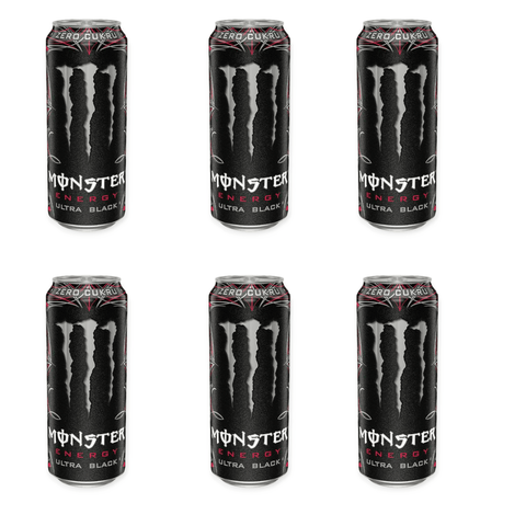 Monster Energy Ultra Black 6er-Pack – sechs 500ml Dosen Energy Drink