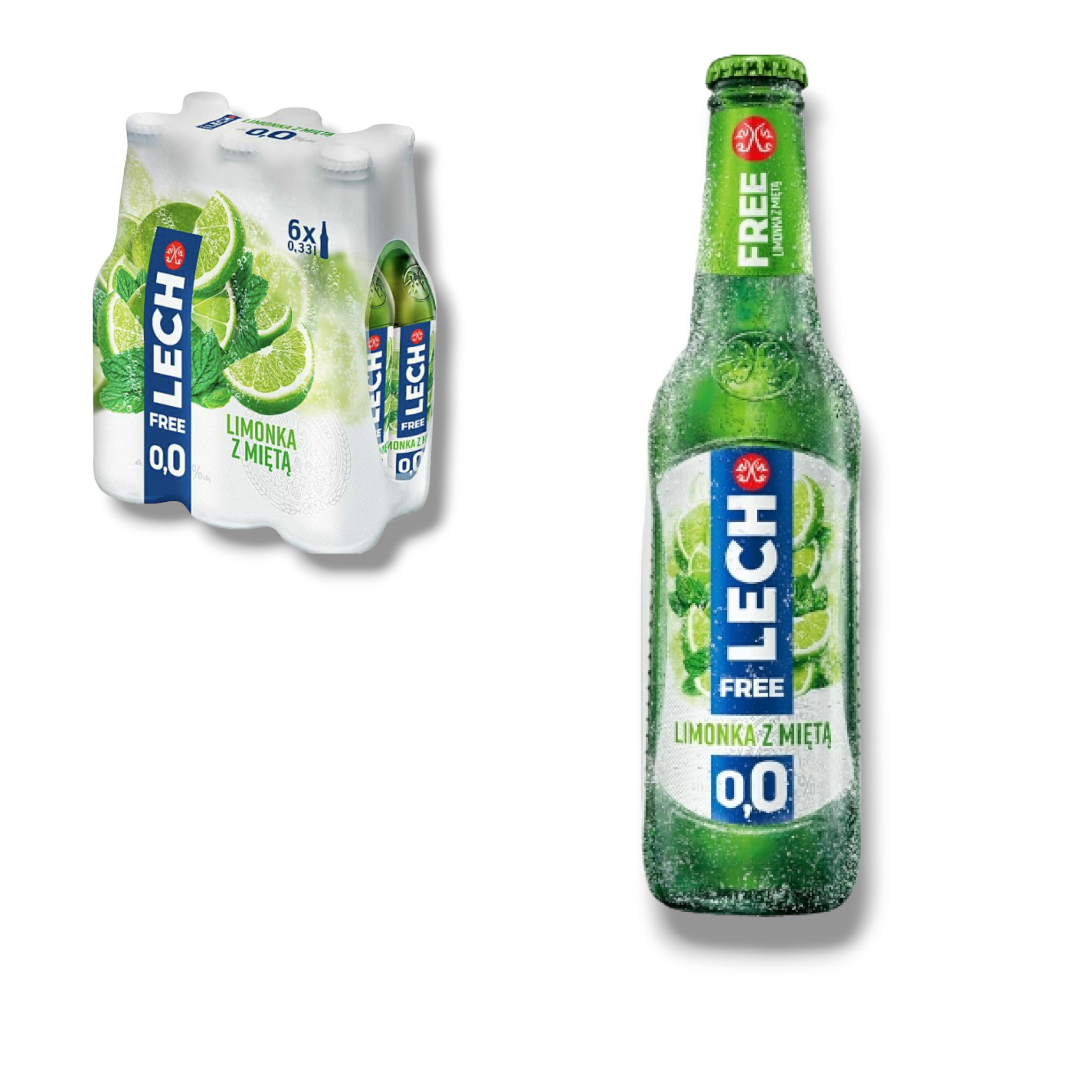 Lech free 0,33l- Limette & Minze alkoholfreies Bier aus Polen 0,0% Vol.