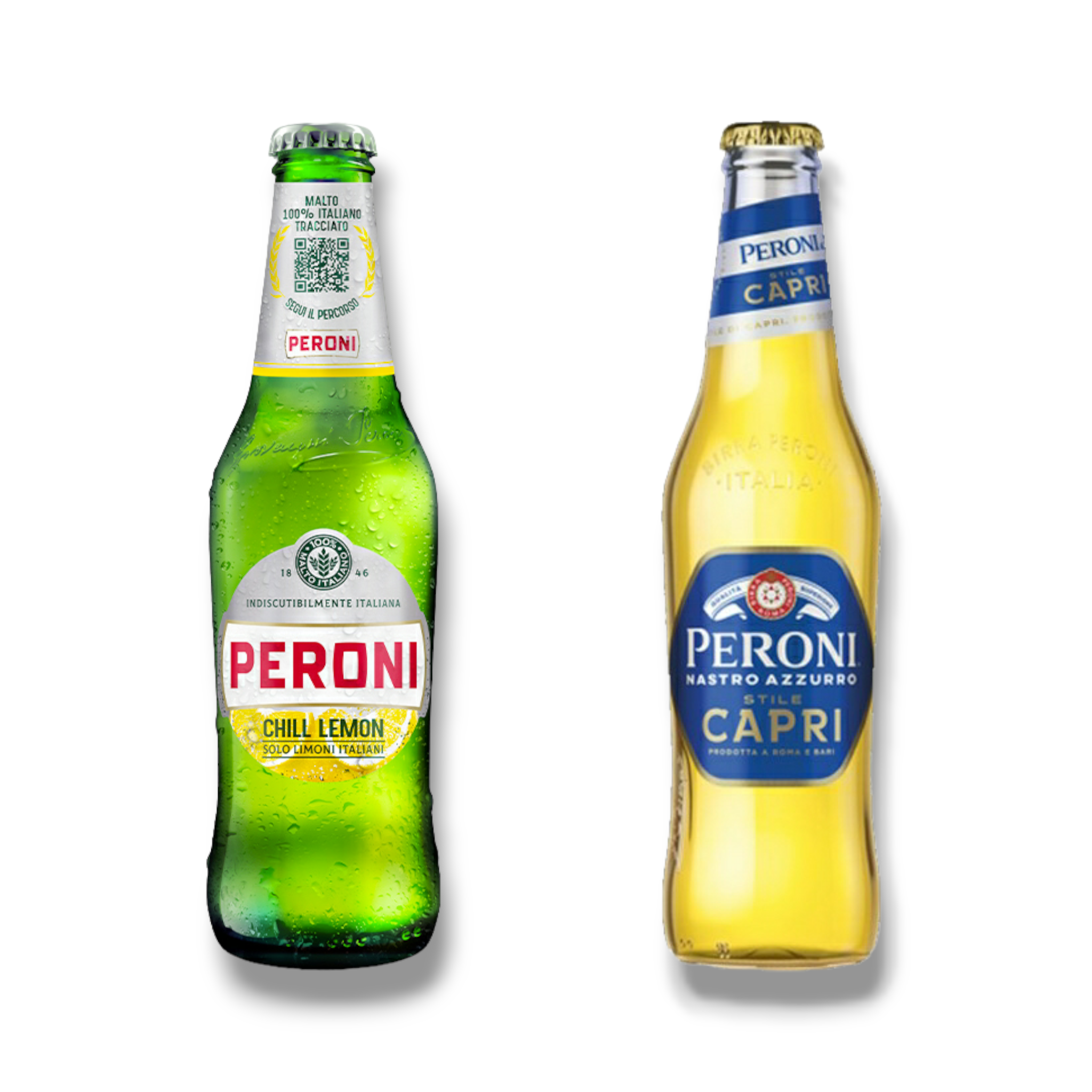 Peroni Mix - Chill Lemon &  Nastro Azzurro Stile Capri  - Italiens beliebte Biere 330ml