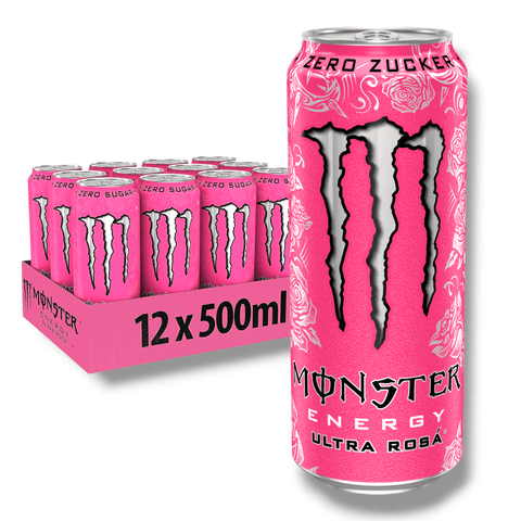 Monster Energy Ultra Rosa - koffeinhaltiger Energy Drink mit erfrischendem Grapefruit Geschmack - ohne Zucker und ohne Kalorien