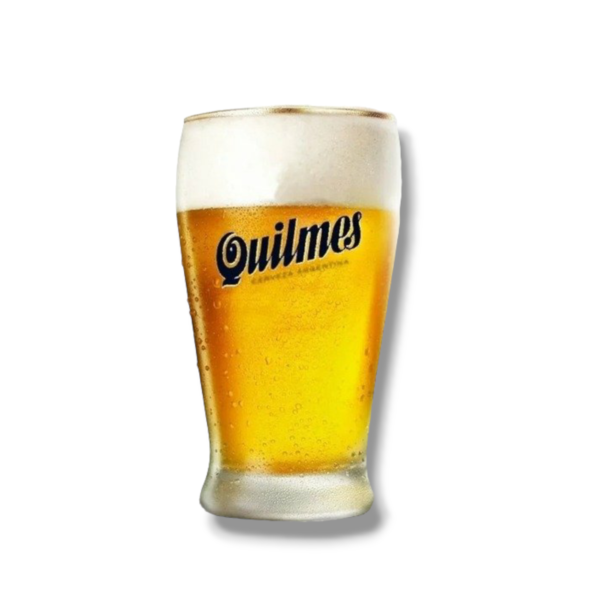 Quilmes Cerveza Argentina Glas 0,3l mit Goldrand