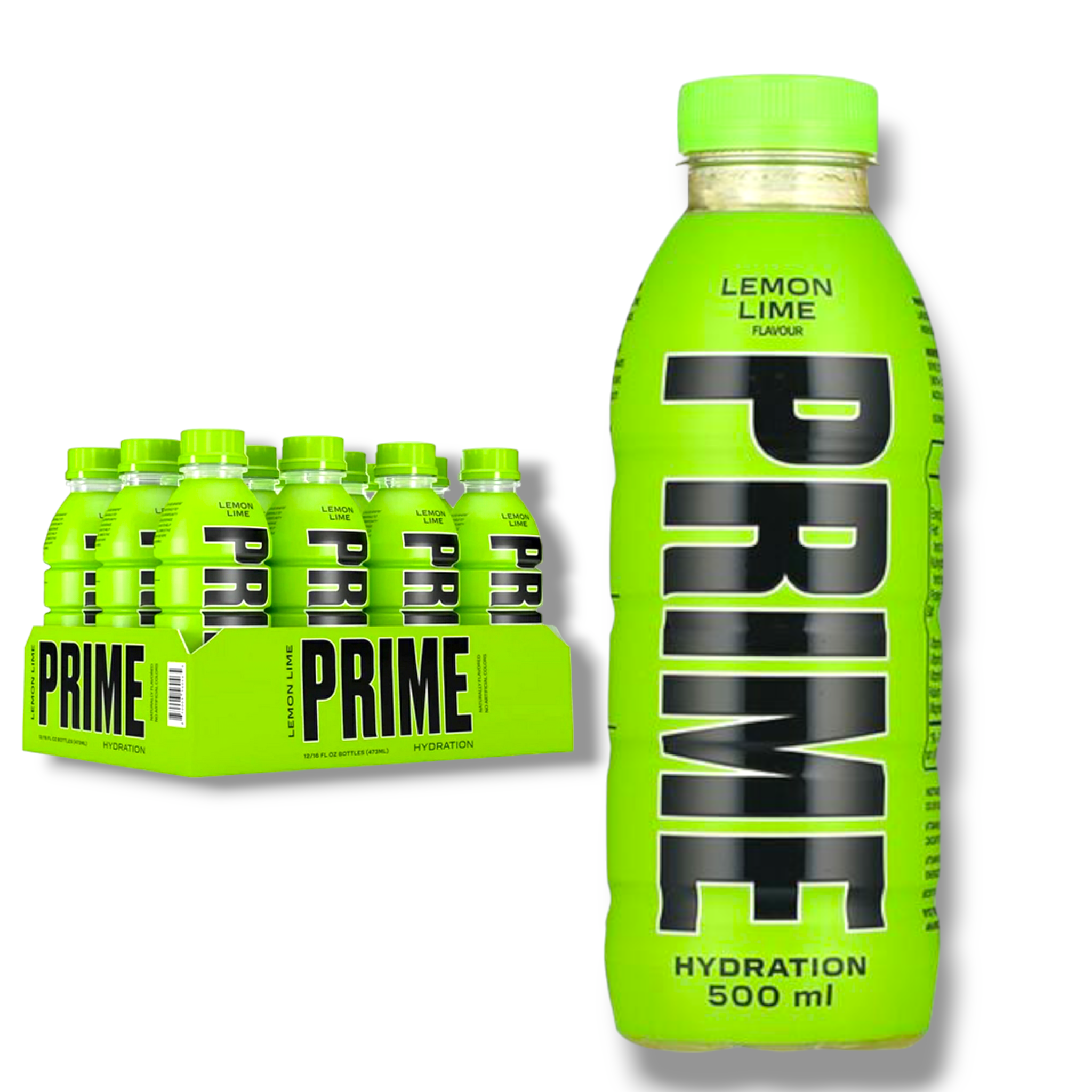 Prime Hydration Drink - Lemon Lime 500ml- Sportdrink von Logan Paul & KSI-Koffeinfrei