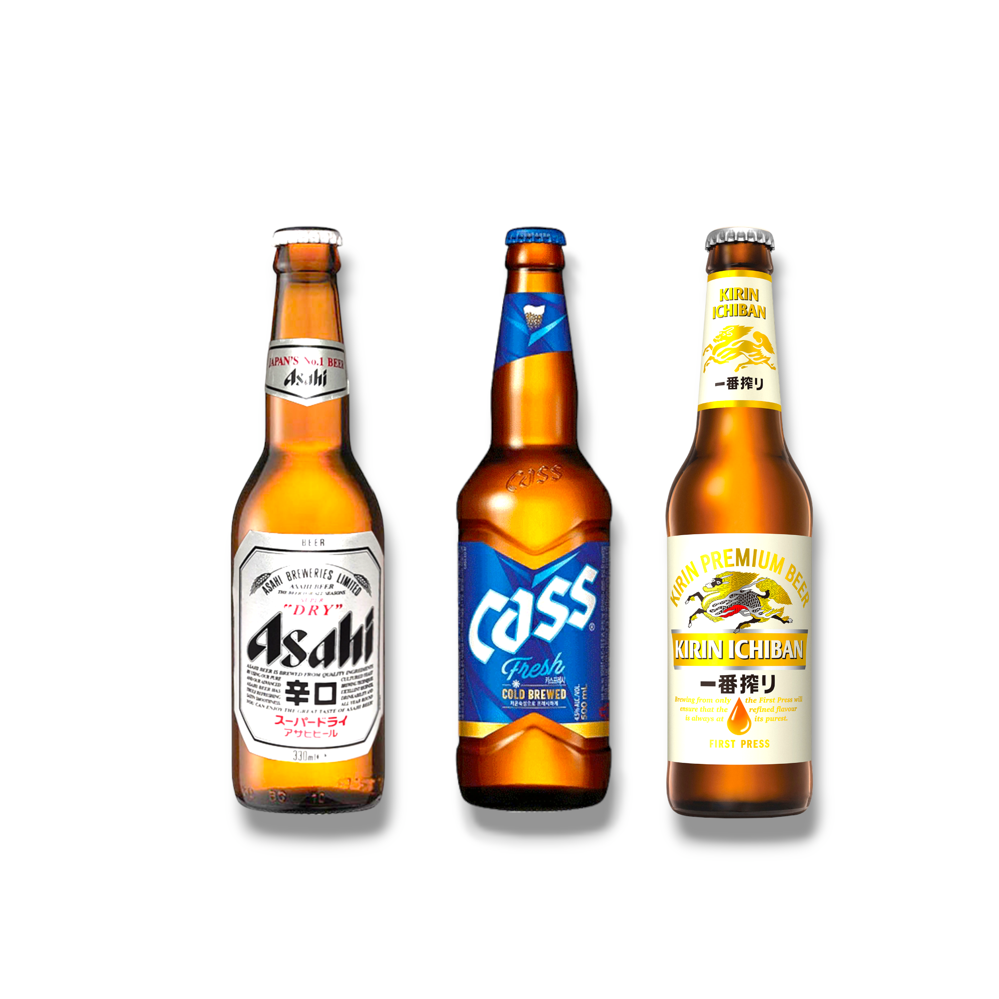 Asahi Super Dry - Cass Fresh & Kirin Ichiban Bundle