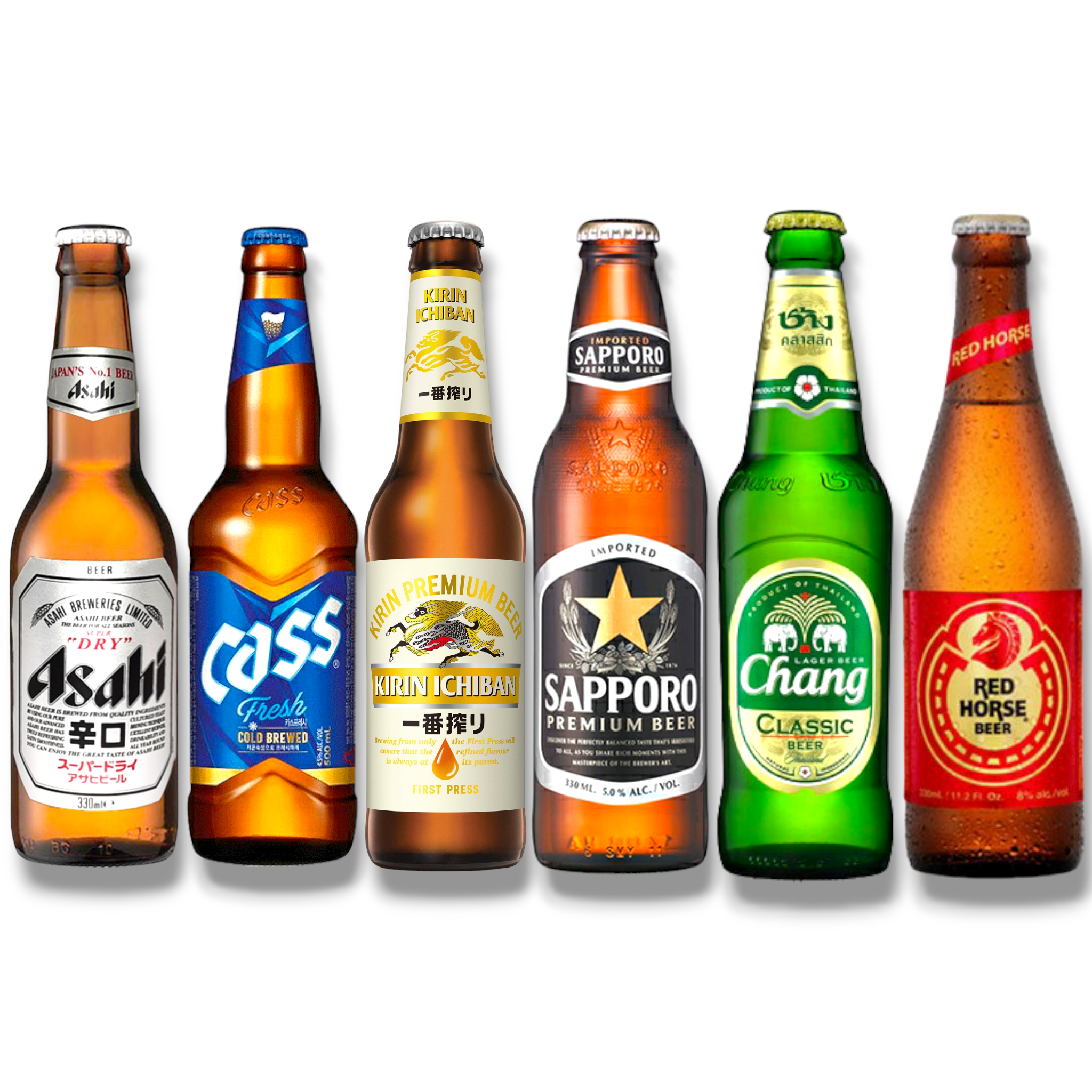 Asien - Bundle - Deine Reise quer durch Asien- Asahi, Cass,Kirin Ichiban, Sapporo, Chang & Red Horse