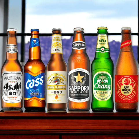 Asien Paket- 6 verschiedene Biere-Deine Reise quer durch Asien