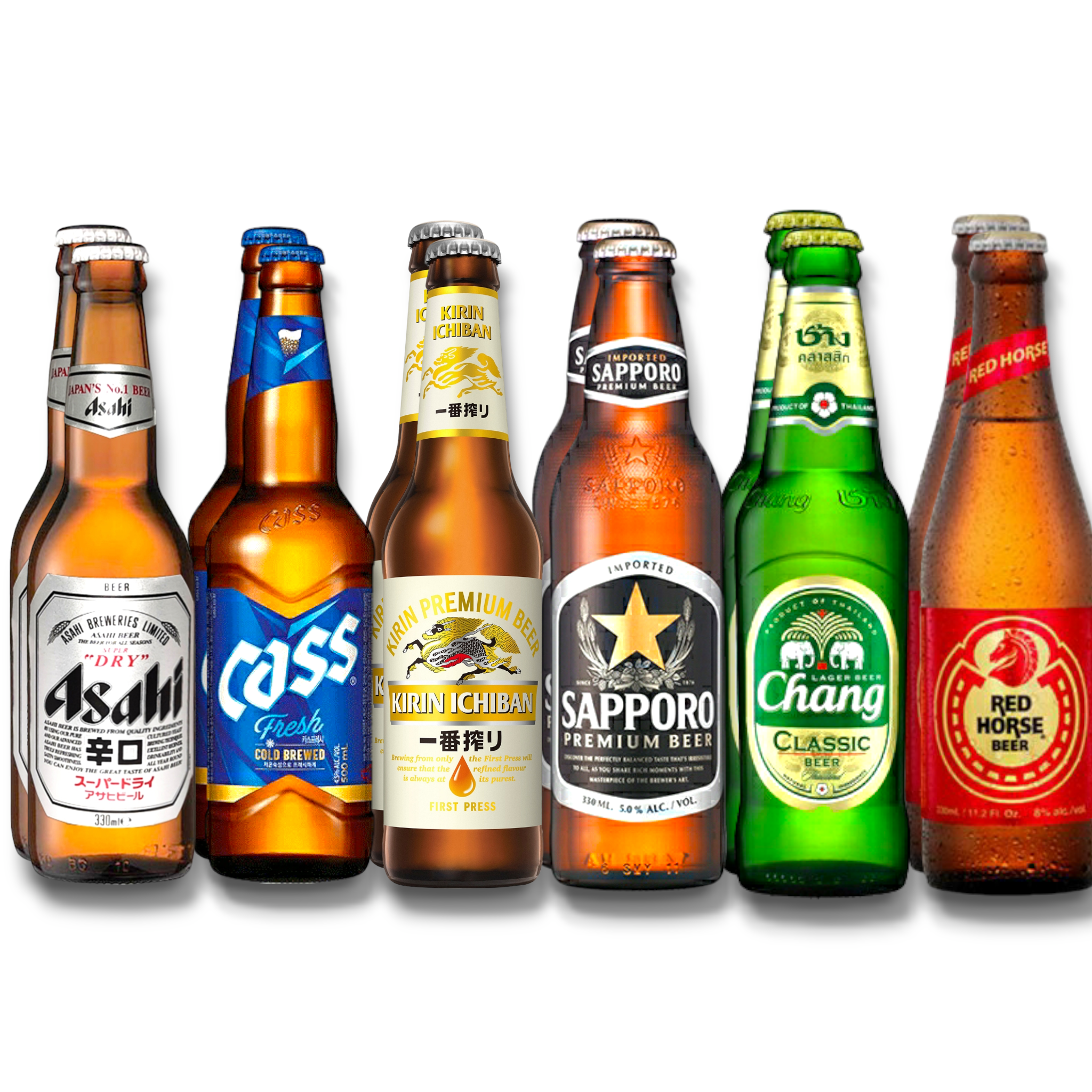 Asien - Bundle - Deine Reise quer durch Asien- Asahi, Cass,Kirin Ichiban, Sapporo, Chang & Red Horse