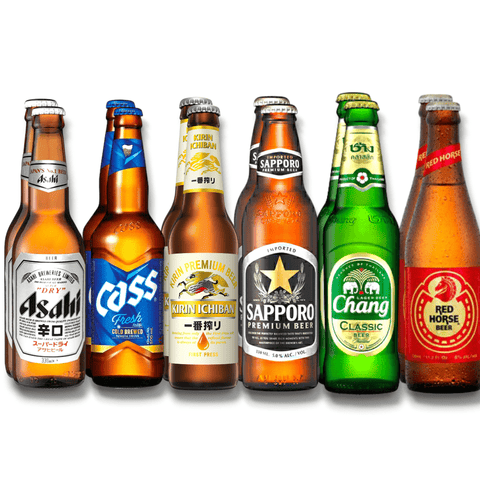 Asien Paket- 6 verschiedene Biere-Deine Reise quer durch Asien