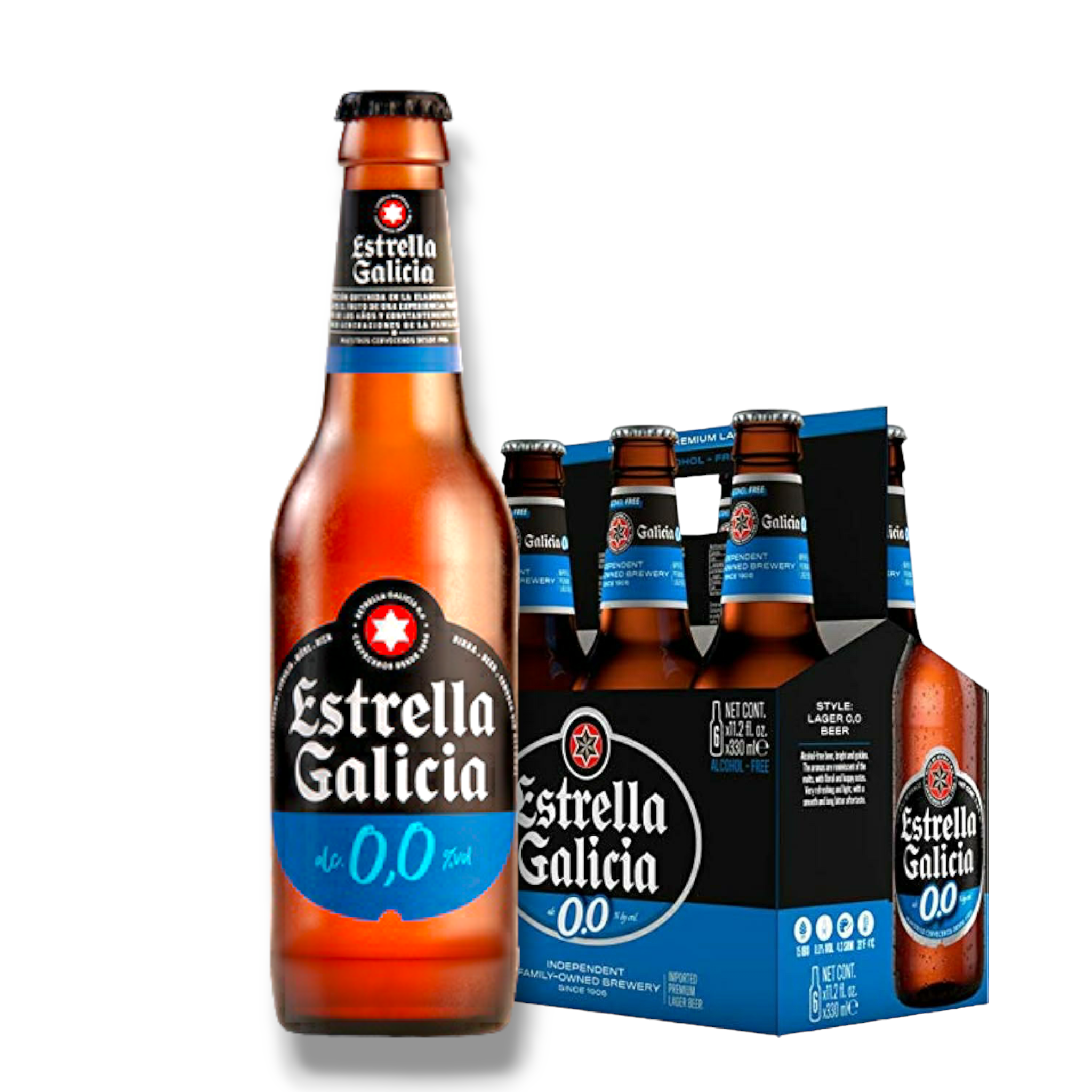 Estrella Galicia 0,0% Vol. -  Spanisches Lagerbier alkoholfrei