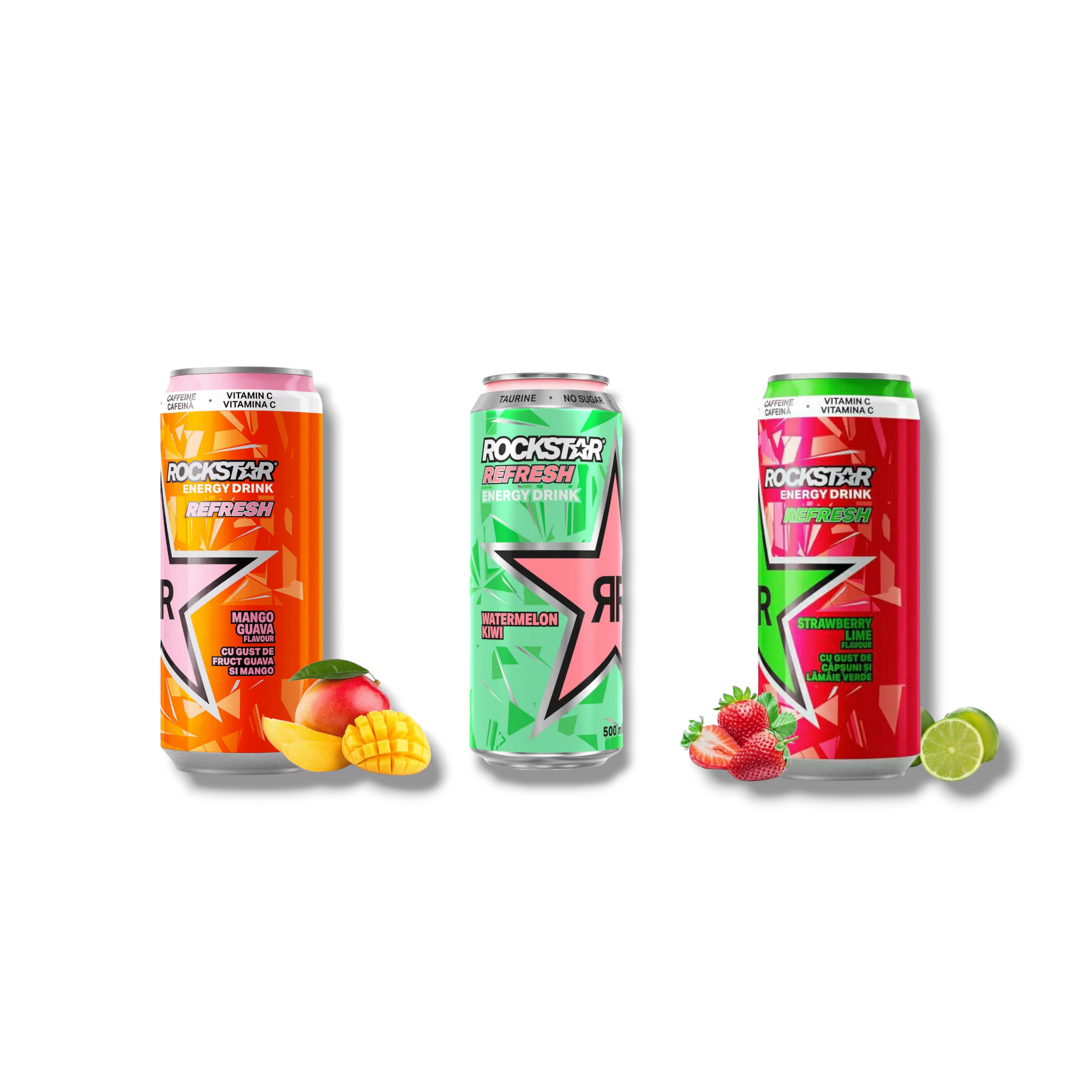 Rockstar Refresh Energy Drink Mix - Mango, Wassermelone & Erdbeere