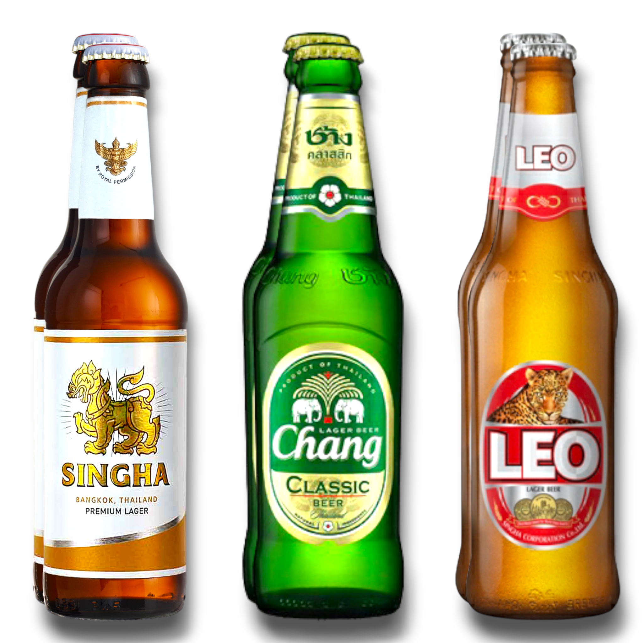 Entdecke Thailand - Singha Premium Lager, Chang Classic & Leo Lager Beer