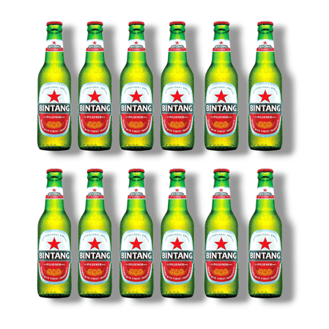 12er-Pack Bintang Bier 330 ml – indonesisches Lagerbier für gesellige Runden