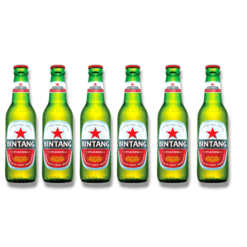 6er-Pack Bintang Bier 330 ml – original indonesisches Lagerbier in handlicher Verpackung