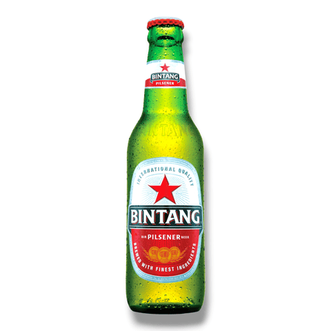 Einzelflasche Bintang Bier 330 ml – indonesisches Lagerbier mit mildem, erfrischendem Geschmack