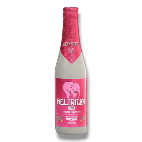 Delirium Red Kirschbier 330 ml – belgisches Fruchtbier in Porzellanflasche mit rotem Elefanten