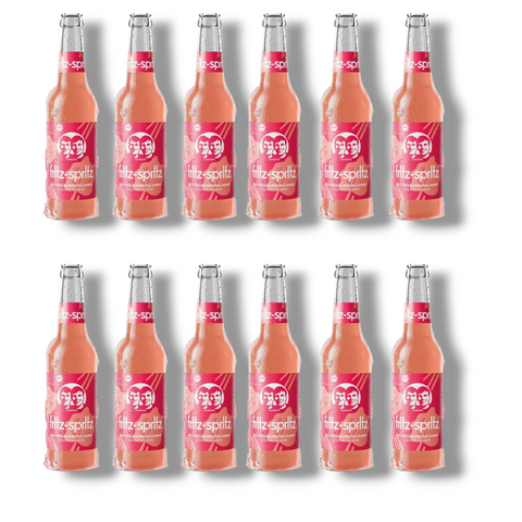 12er Pack Fritz-Spritz Rhabarber 330ml – natürliche Bio-Rhabarberschorle