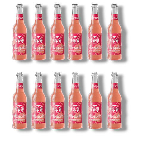 12er Pack Fritz-Spritz Rhabarber 330ml – natürliche Bio-Rhabarberschorle