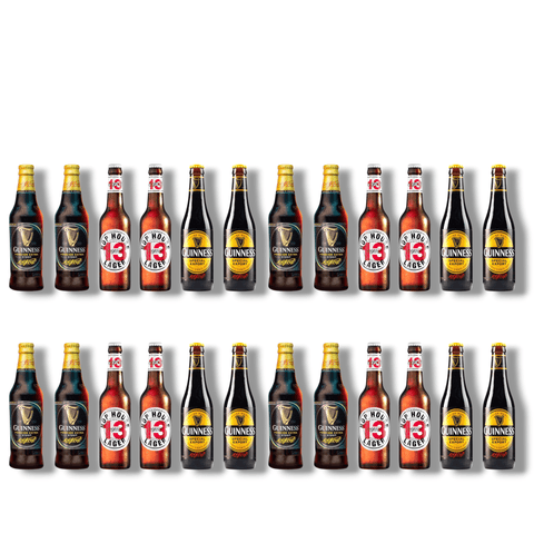 Guinness Mixpaket 24er Pack mit je acht Flaschen Foreign Extra Stout, Special Stout und Hop House 13 Lager