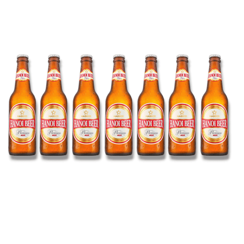 Sechs Flaschen Hanoi Bier 330ml, vietnamesisches Lagerbier, ideale Verpackungsgröße