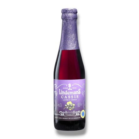 Lindemans Cassis 250 ml Flasche – belgisches Johannisbeer-Lambic Fruchtbier mit 3,5 % vol