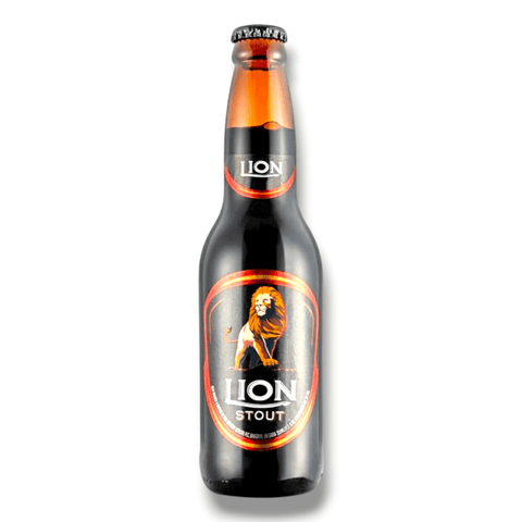 Flasche Lion Stout 330ml aus Sri Lanka – intensives Stout mit Kaffee- und Schokoladennoten