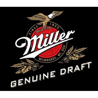 4 x Miller Genuine Draft 330ml + Original Miller Barmatte "It´s Miller Time"