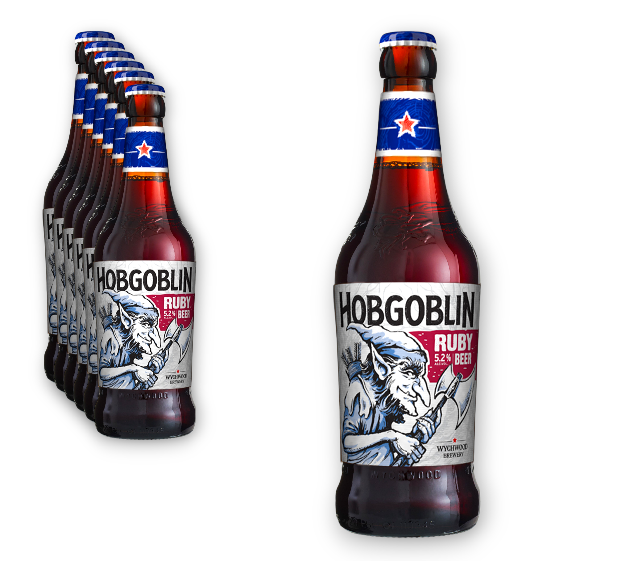 Wychwood Hobgoblin Ruby Beer 0,5l- Das legendäre Bier der Wychwood Brauerei mit 5,2% Vol.