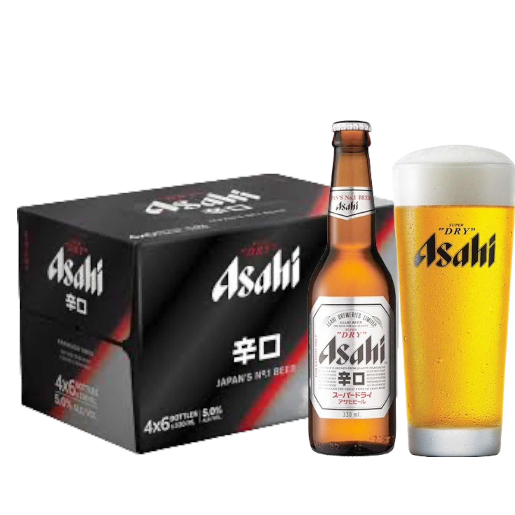 Asahi Dry Beer 0,33l - die Nr. 1 Japan`s mit 5,2% Vol