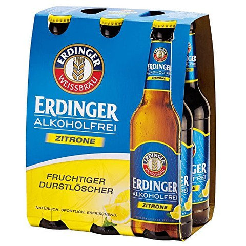 Erdinger Alkoholfrei Mix Zitrone Weizenbier MEHRWEG (6 x 0.33 l)