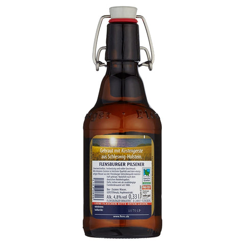 Flensburger Pils Bügelflaschen 0,33l mit Kasten -inkl. 3 EUR Pfand -mit 4,8% Vol.