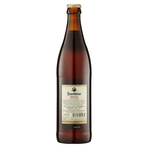 Benediktiner Weissbier Naturtrüb 0,5l - Weizenbier  mit 5,4% Vol.