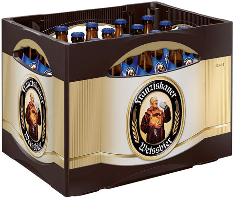 Franziskaner Weissbier Alkoholfrei Flaschenbier, (20 x 0.5 l)Alkoholfreies Hefe-Weissbier / Hefe-Weizen Bier aus München